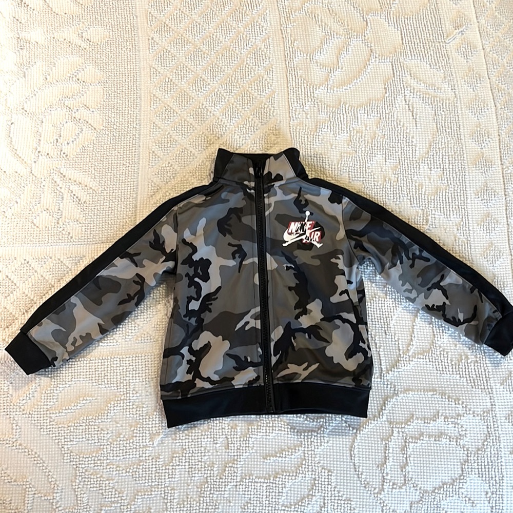 Nike Air Jordan Black and Gray Camo Jacket. Toddler 24 months.